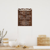 Poster Recette pour un mariage heureux Mariage cadeau pay (Cuisine)