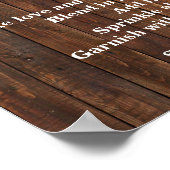 Poster Recette pour un mariage heureux Mariage cadeau pay (Coin)