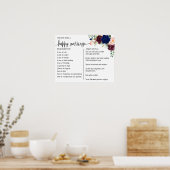 Poster Recette pour un mariage heureux signe cadeau aux j (Cuisine)