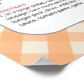 Poster Recette préférée de la famille Retro - Lasagna (Coin)