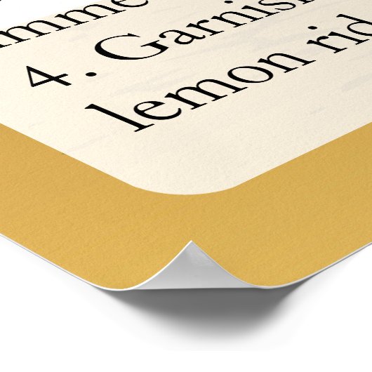 Poster Recette Sidecar (Coin)