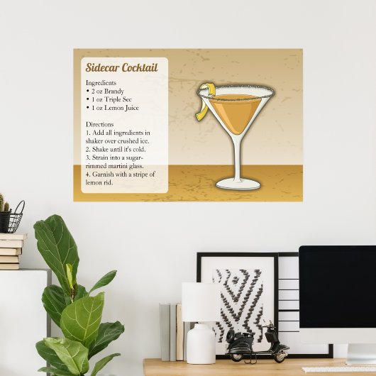 Poster Recette Sidecar (Bureau à domicile)