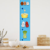 Poster Recettes de nouilles frites mignonnes dessin graph (Cuisine)