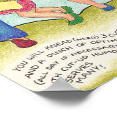 Poster Recettes du Nouveau Monde - Pizza Patience (Coin)