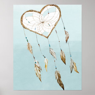 Poster Receveur rêveur de coeur