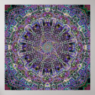 Poster Receveur rêveur de mandala