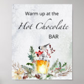 Poster Réchauffez-vous au chocolat chaud bar (Devant)