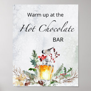 Poster Réchauffez-vous au chocolat chaud bar