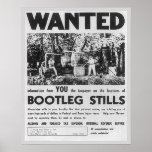 Poster Recherché : alambics clandestins, 1949. Vintage