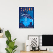 Poster Recherche de vie sur la lune de Jupiter Europa (Bureau à domicile)