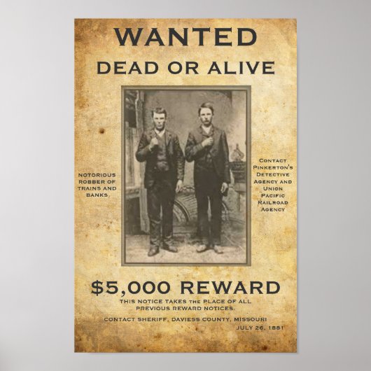 Poster Recherché Dead ou Alive U peut modifier le PIC et (Devant)