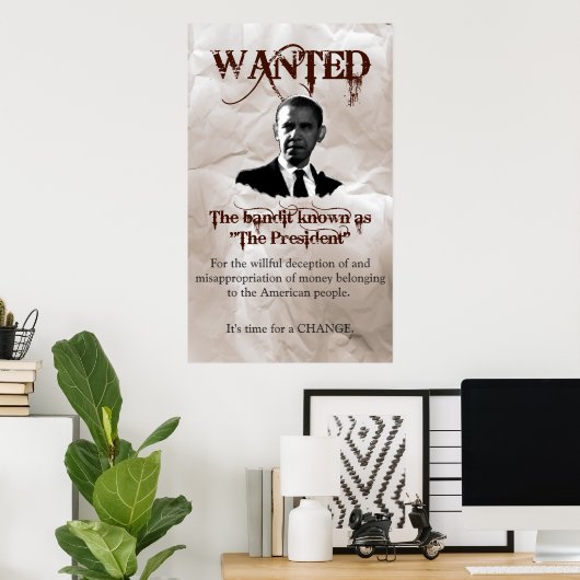 Poster Recherché d'Obama (Bureau à domicile)