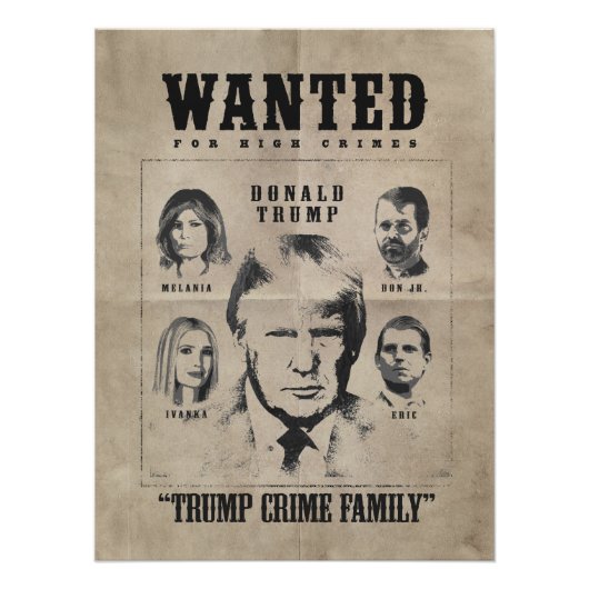 Poster Recherché : Famille Trump Crime (Devant)