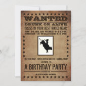 Poster Recherché, Invitation Occidentale Classique (Devant)