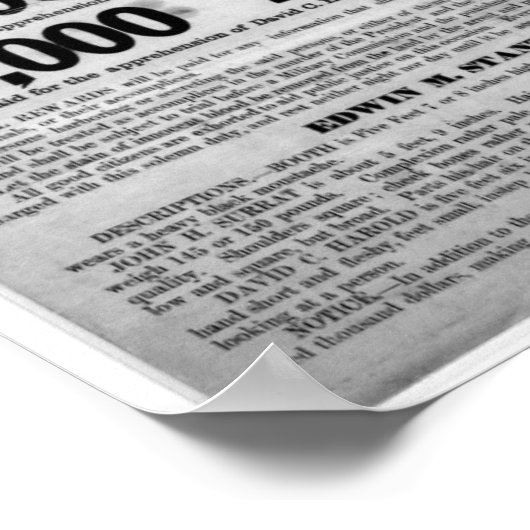 Poster Recherché Lincoln Assassination (Coin)