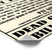 Poster Recherché vintage Billy the Kid (Coin)