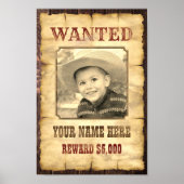Poster Recherché | Vintage Wild West Modèle photo (Devant)