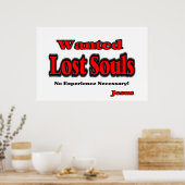 Poster Recherchée Âmes perdues Imprimer blanc (Cuisine)