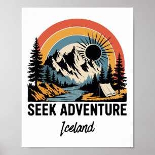 Poster Rechercher Aventure Extérieur Vacances Islande