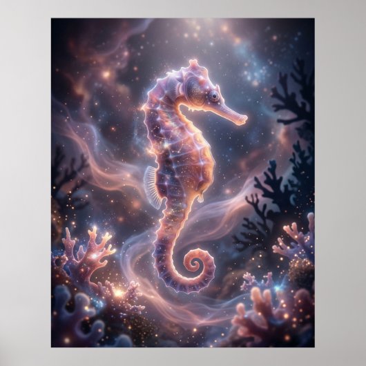 Poster Récif de la nébuleuse Hippocampe cosmique (Devant)