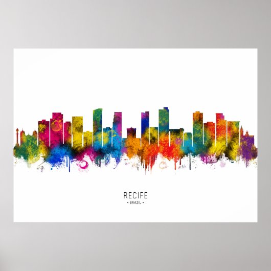 Poster Recife Brazil Skyline (Devant)