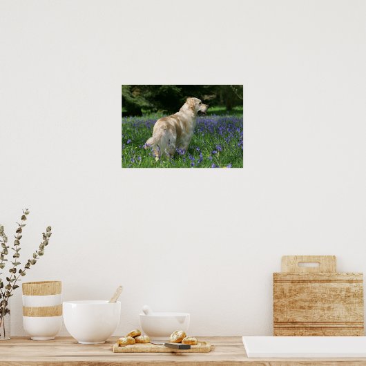 Poster Récipiendaire en or en fleurs (Cuisine)