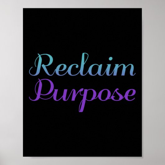 Poster Reclaim Objectif Prévention du suicide Dépression (Devant)