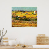 Poster Récolte à La Crau, Montmajour par Vincent van Gogh (Cuisine)