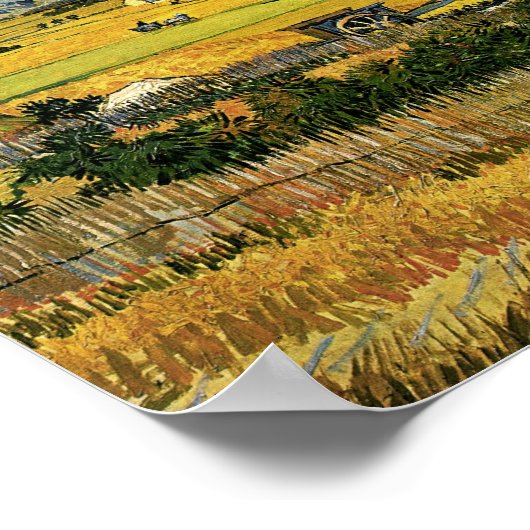 Poster Récolte à La Crau, Vincent Van Gogh (Coin)