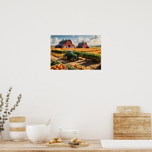 Poster Récolte à la ferme (Cuisine)