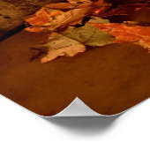 Poster Récolte Automne/ Citrouilles Et Gourds À La Porte (Coin)