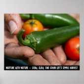 Poster "Récolte cueillie à la main - La générosité de la (Devant)