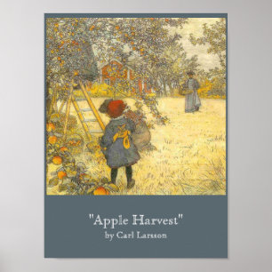 Poster Récolte d'Apple par Carl Larsson