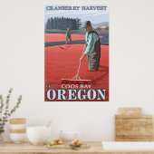 Poster Récolte de canneberges - Coos Bay, Oregon (Cuisine)