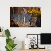 Poster Récolte de Lavande Rustique (Bureau à domicile)