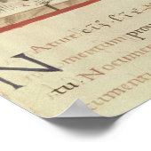 Poster Récolte de poireaux, de 'Tacuinum Sanitatis' (Coin)