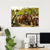 Poster Récolte de raisins 1890 (Bureau à domicile)