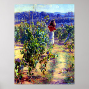Poster Récolte de raisins Elin Danielson-Gambogi 1900