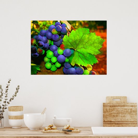 Poster Récolte des raisins (Cuisine)