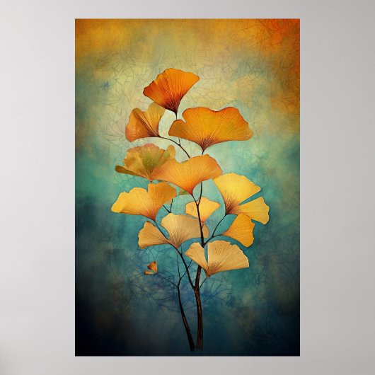 Poster Récolte d'or : couleur de chute inspirée de l'IA G (Devant)