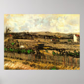 Poster Récolte en Provence Montmajour par Vincent van Gog (Devant)