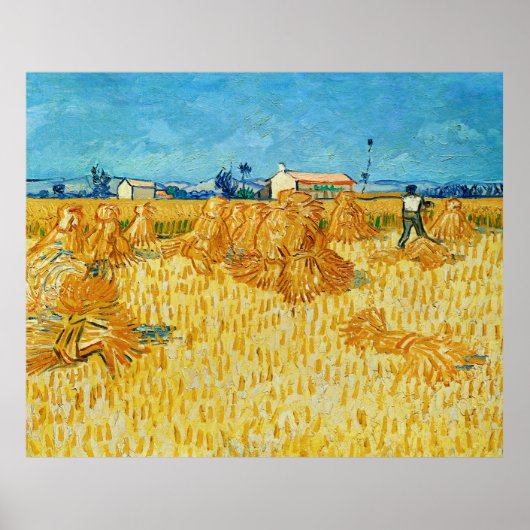 Poster Récolte en Provence par Vincent Van Gogh (Devant)