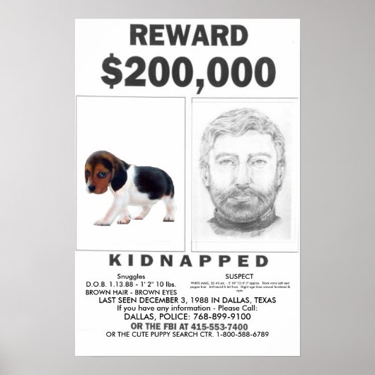 Poster Récompense d'affiche entièrement personnalisable e (Devant)