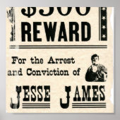 Poster Récompense pour Jesse James (Devant)