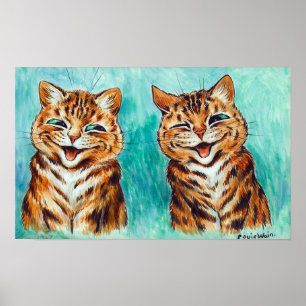 Poster Réconciliation de chats, Louis Wain