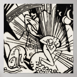 Poster Réconciliation par Franz Marc Famous Woodcut