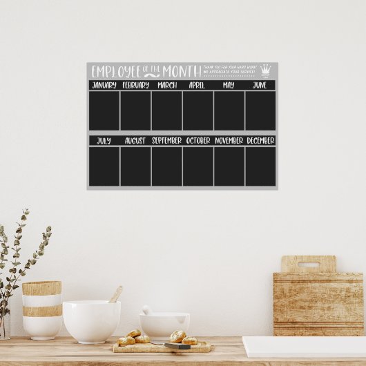 Poster Reconnaissance du Prix de l'employé du mois (Cuisine)