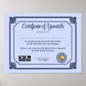 Poster Reconnaissance étudiante volontaire par l'employé (Devant)