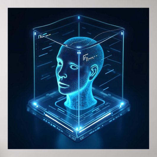 Poster "Reconnaissance faciale stimulée par l'IA (Devant)