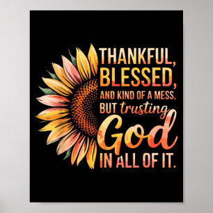 Poster Reconnaissant Bénis Un Peu En Désordre Mais Ayant